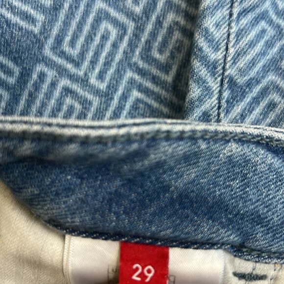 Guess Eco Mia Ultra High-Rise Logo Print Straight Jeans - Picture 9 of 9